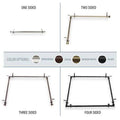 Multi Angle Ceiling Rod Room Divider Adjustable 66-120 inch Two Sided Antique B I24224