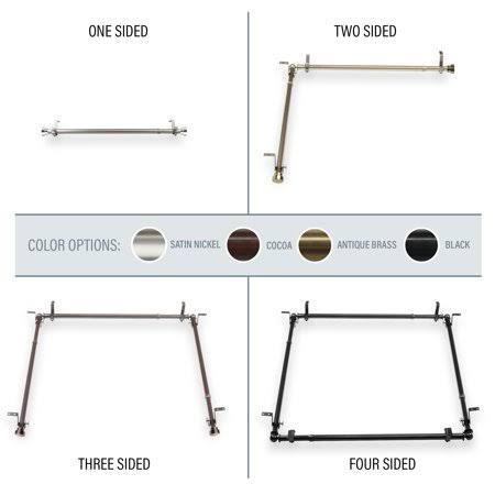 Multi Angle Ceiling Rod Room Divider Adjustable 66-120 inch Two Sided Antique B I24224