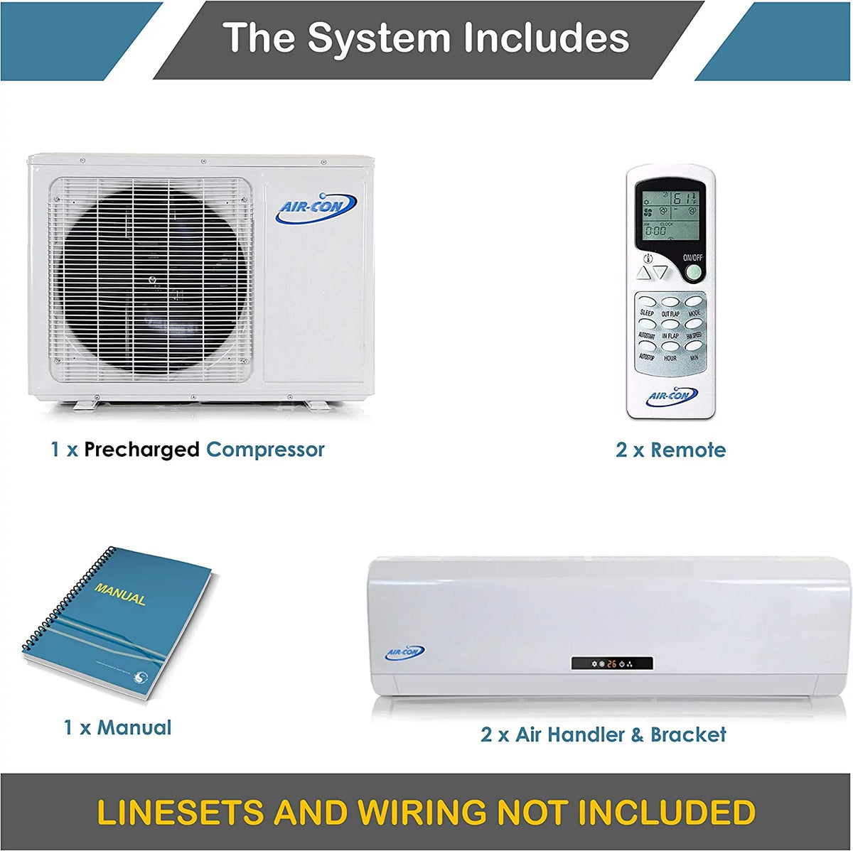 2 Zone Mini Split Ductless Air Conditioner O184065