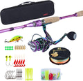 Carbon Fiber 4 Piece Spinning Fishing Rod Reel Combo A8099