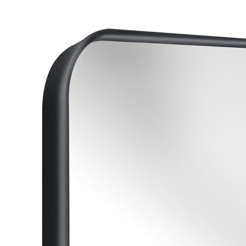 Black 16 x 24 inch Medicine Cabinet with Mirror Door C7437