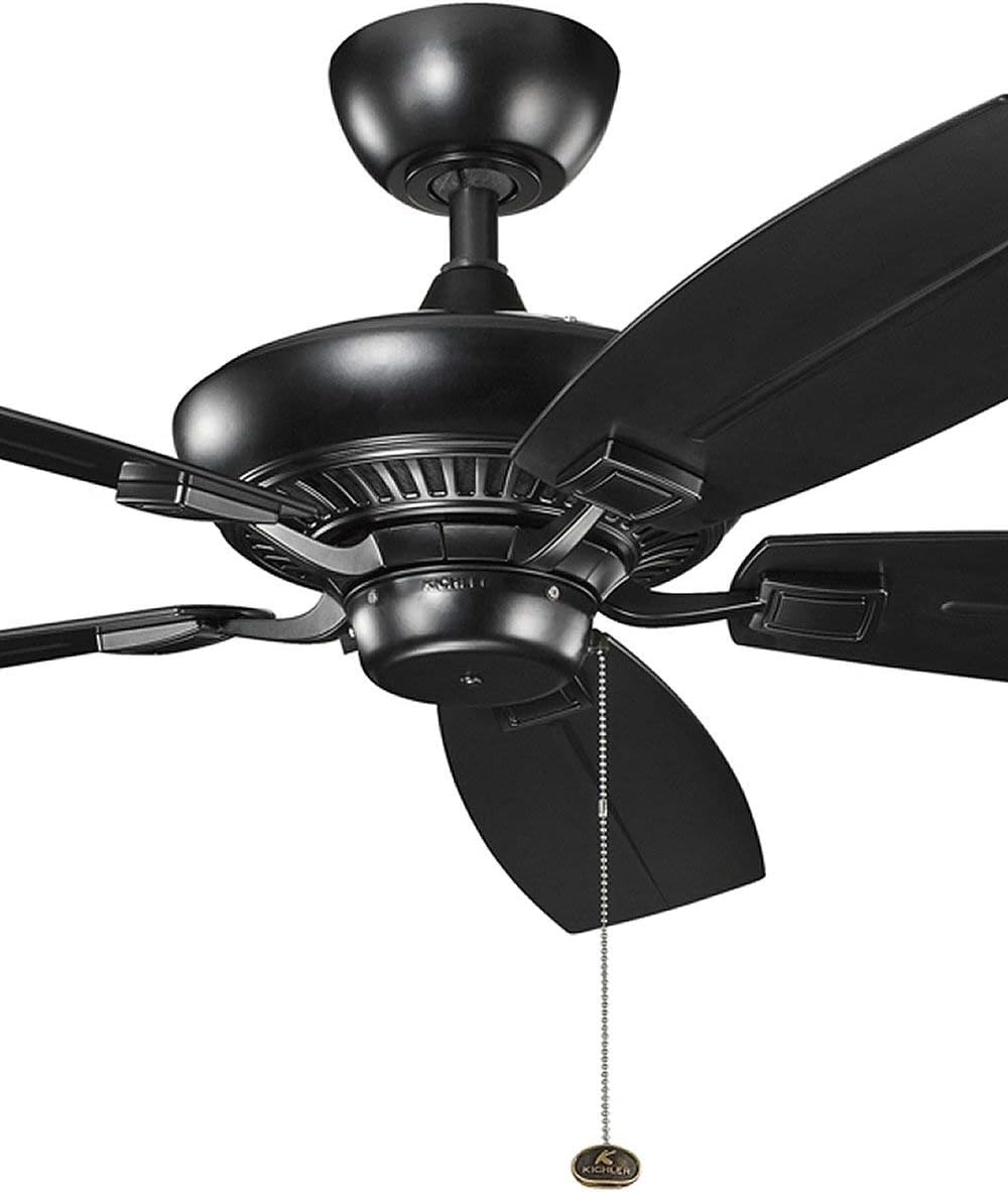 52-Inch Satin Black Patio Fan U5714