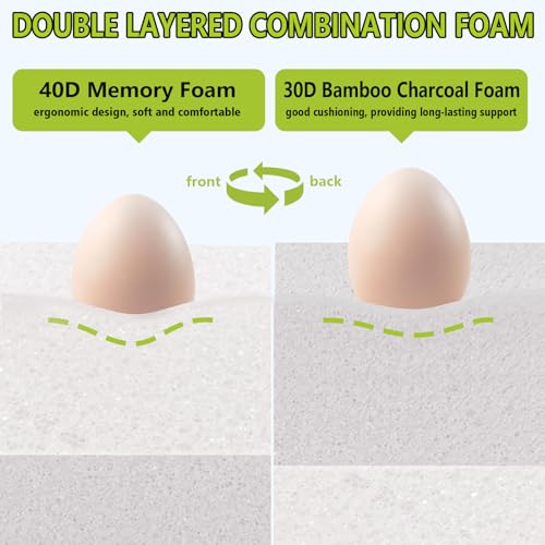 Stadium Seat Cushion with Memory Foam Waterproof Extra Thick R83908