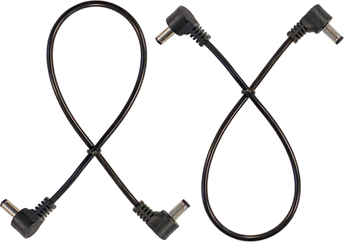 1 Foot Right Angle DC Power 5.5mm x 2.1mm Patch Cables A6156