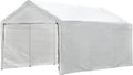 10' x 20' Steel Carport Canopy with Enclosure Kit P31524