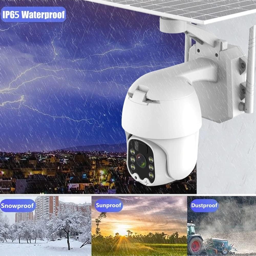 1080p Waterproof Solar Battery WiFi PTZ Camera J878