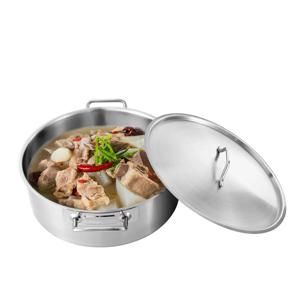 11 Quart Stainless Steel Stockpot with Lid W4201