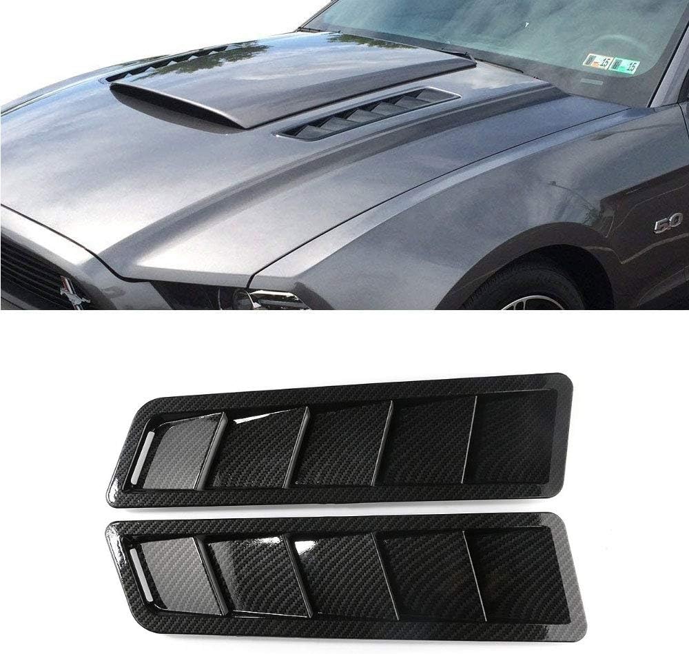 Car Hood Vent Louvers Air Flow Intake Side Scoop Black F9616
