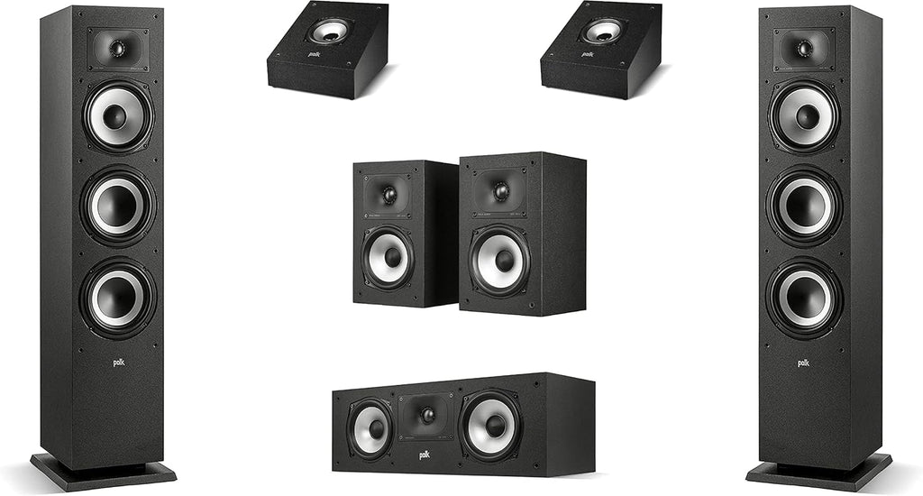 Pair of Midnight Black Bookshelf or Surround Speakers H813459