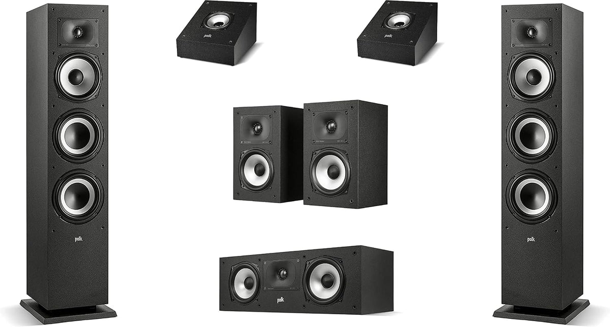 Pair of Midnight Black Bookshelf or Surround Speakers H813459