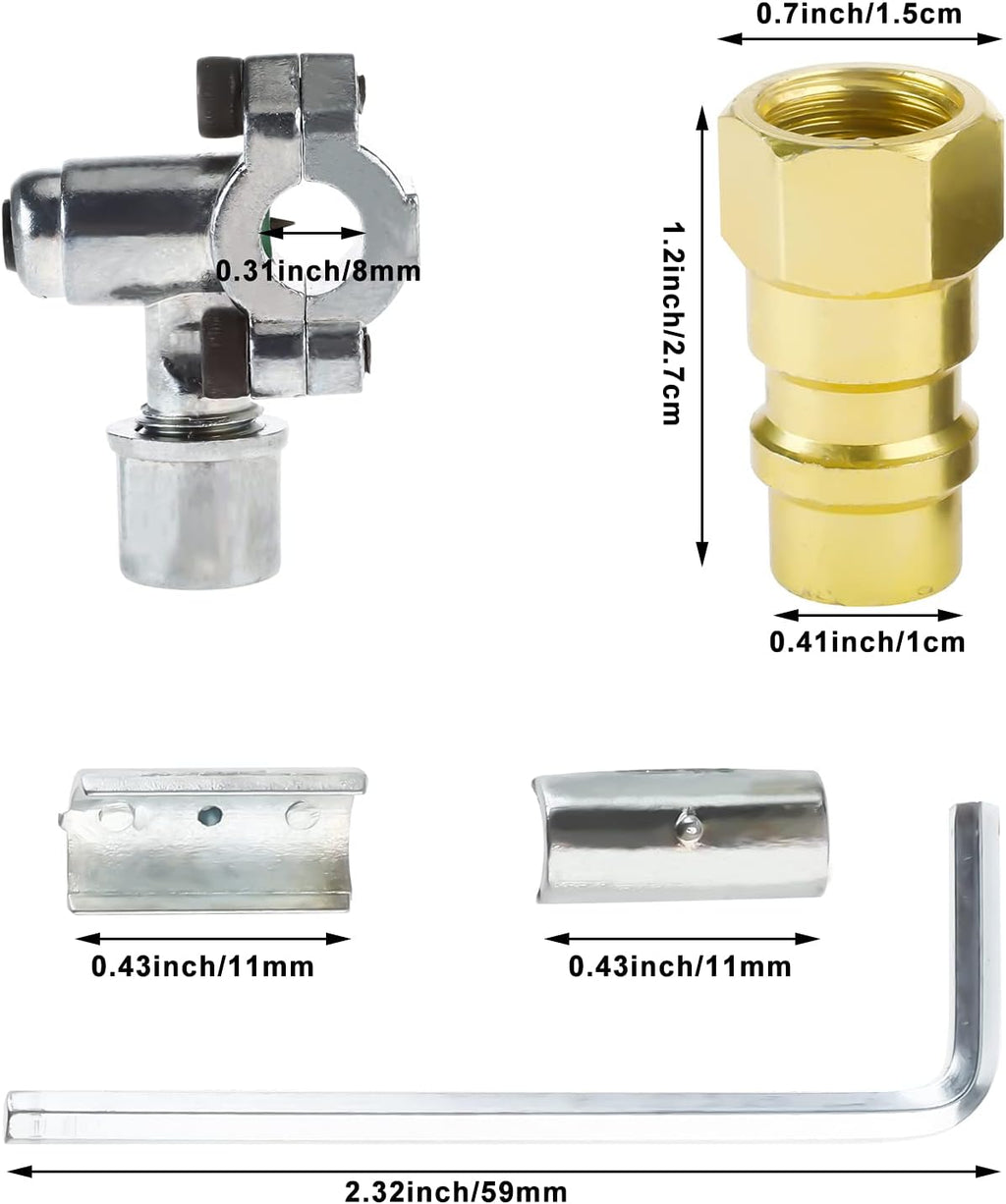 Refrigerant Charging Hose Gauge with 3 Pack Bullet Piercing Tap Valve Kit J4996