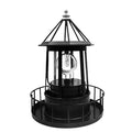 Black LED Solar Rotating Lighthouse Lantern K1071