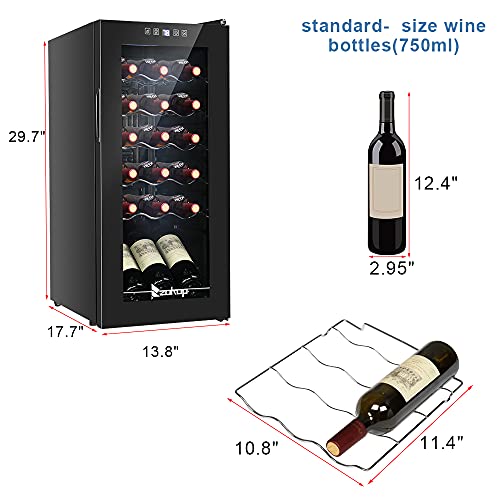12 Bottle Compressor Wine Cooler with Double-Layer Glass Door U9981