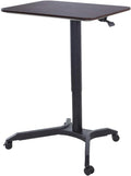 White Adjustable Rolling Laptop Cart R76232