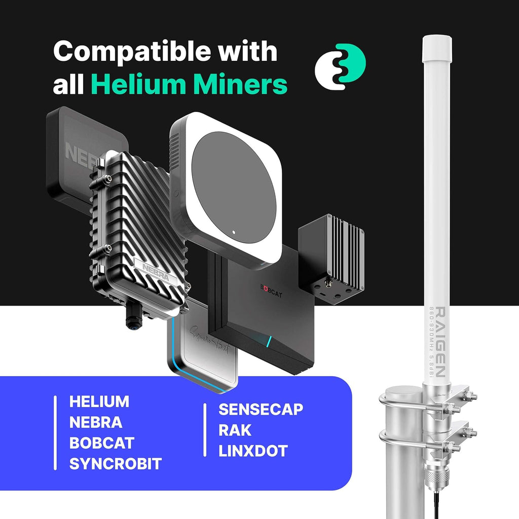 8 dbi Omni-Directional LoRa 915 MHz Antenna F210