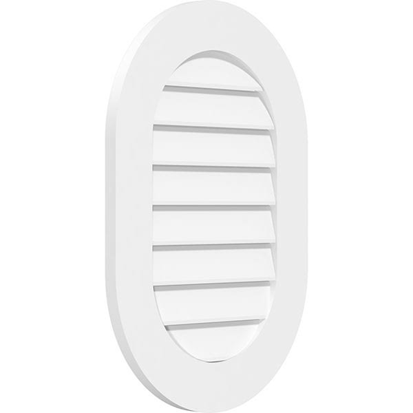 Vertical Round Ended Surface Mount PVC Gable Vent X406042
