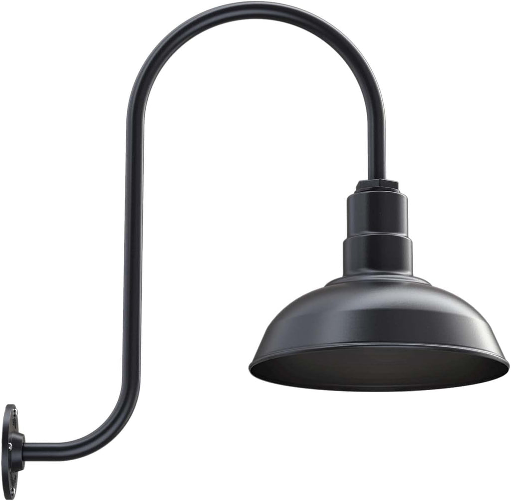 12 inch Dome Gooseneck Outdoor Wall Mounted Barn Light Y791743