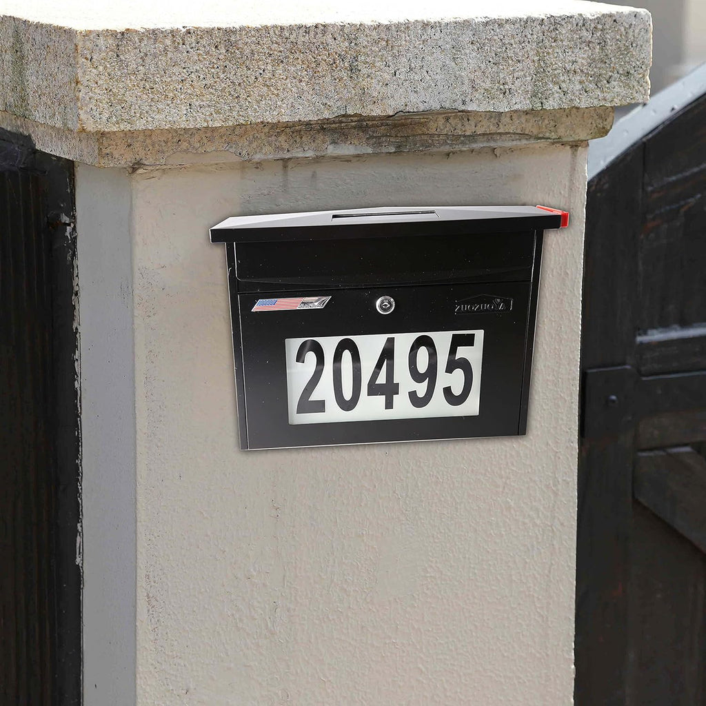 Black Wall Mount Locking Mailbox Z799