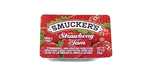 0.5 Ounce 200 Count Strawberry Jam and Grape Jelly Assortment O47465