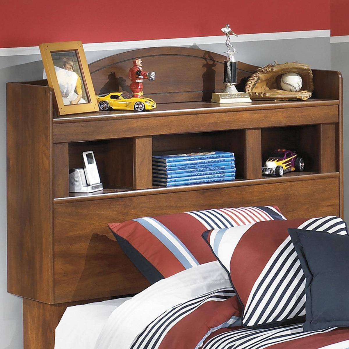 Twin Bookcase Headboard Brown Z5344