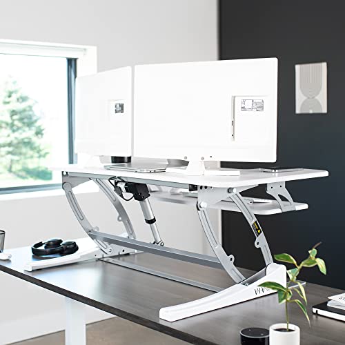 36 inch Electric Height Adjustable Stand Up Desk Converter Black C1496