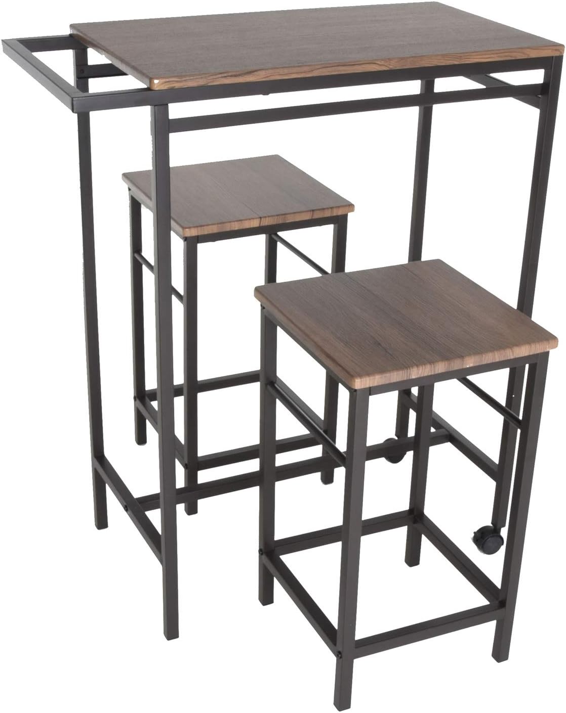 3 Piece Pub Table Set with 2 Stools W6804