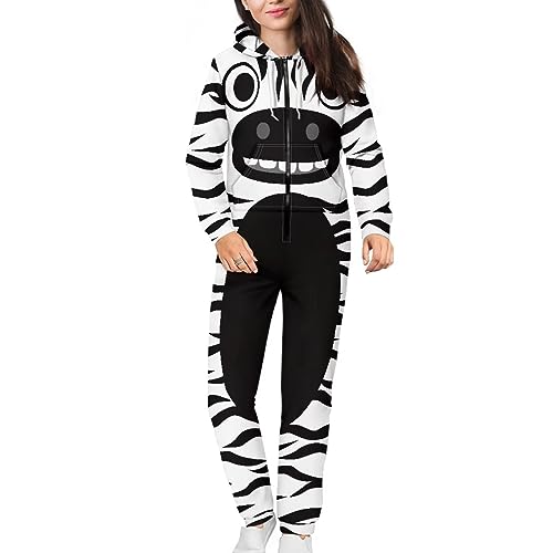 Adult Onesie Hooded One-Piece Pajama Zipper Jumpsuits U797779