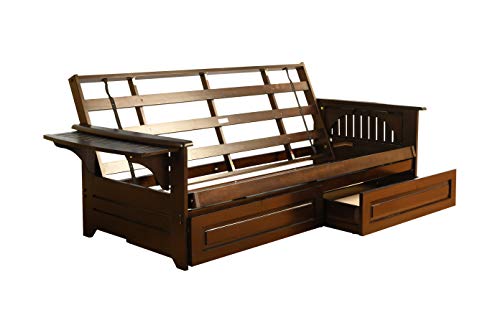 Full Size Futon with Storage Drawers in Espresso Finish Y9363