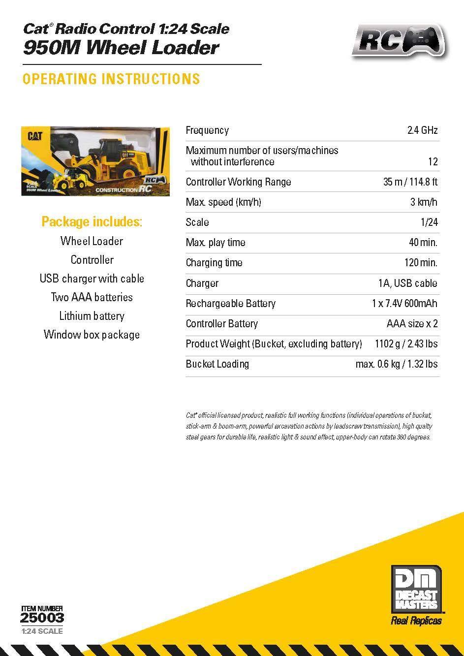 1/24 Scale RC Wheel Loader S91905