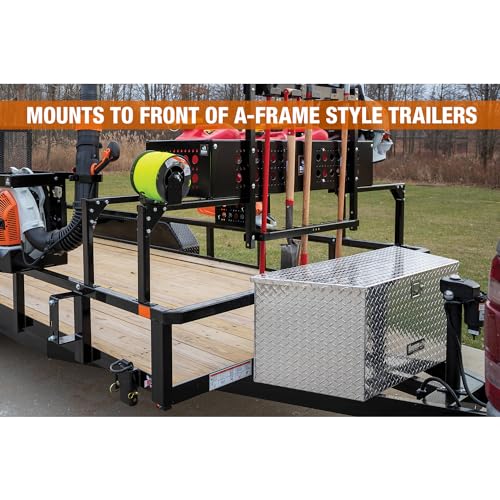 Aluminum Trailer Tongue Box, 18.3 x 16.1 x 33.4 Inch, Silver Diamond Tread W75099