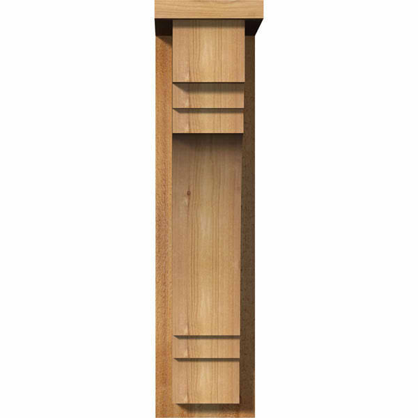 Rough Sawn Corbel with Backplate, Western Red Cedar F313