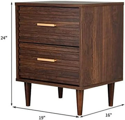 2 Drawer Solid Wood Nightstand Q470