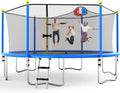 15FT Trampoline with Enclosure Net, Basketball Hoop and Ladder N2102