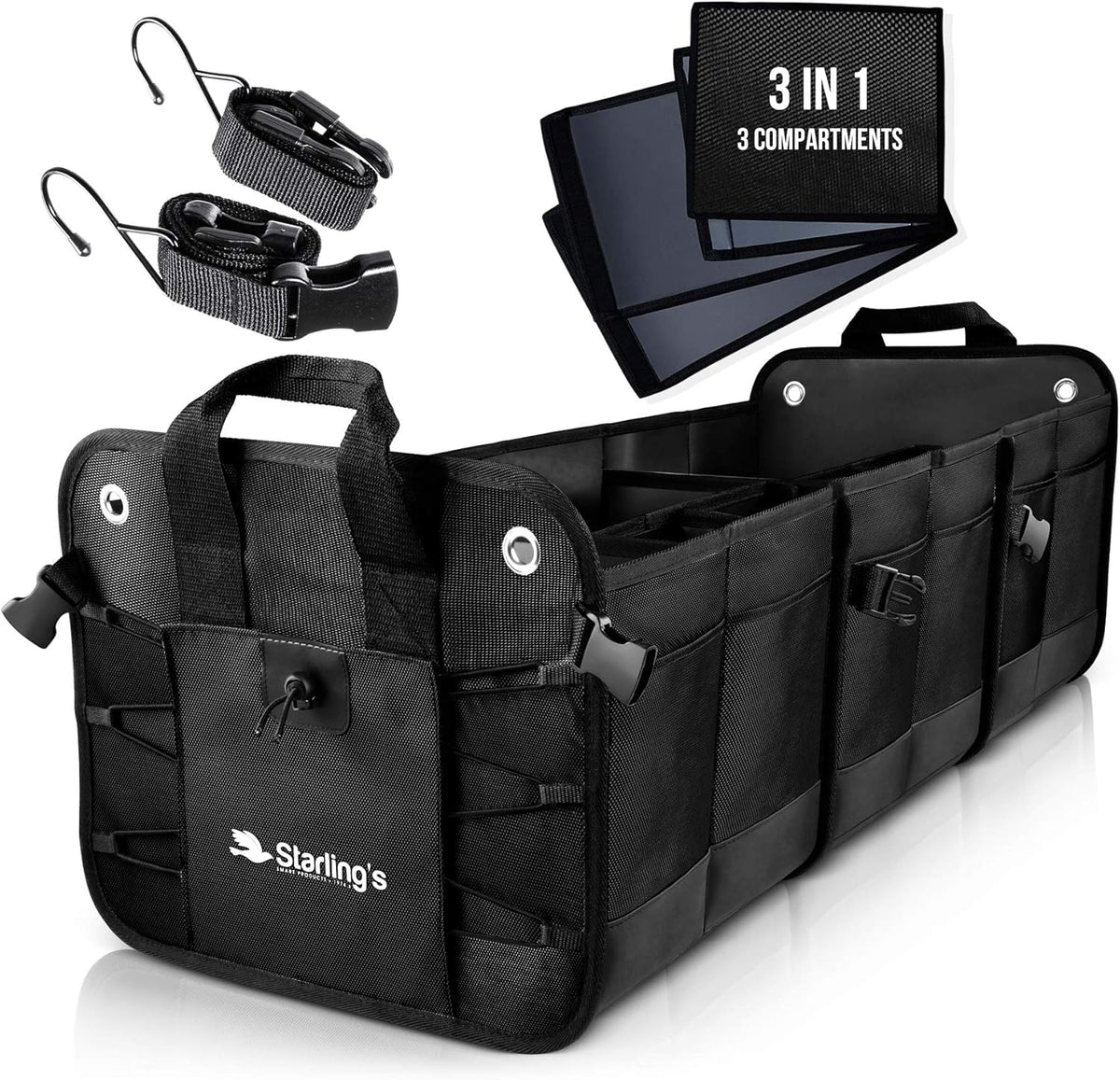 Car Trunk Organizer, 3 Compartments Q196029
