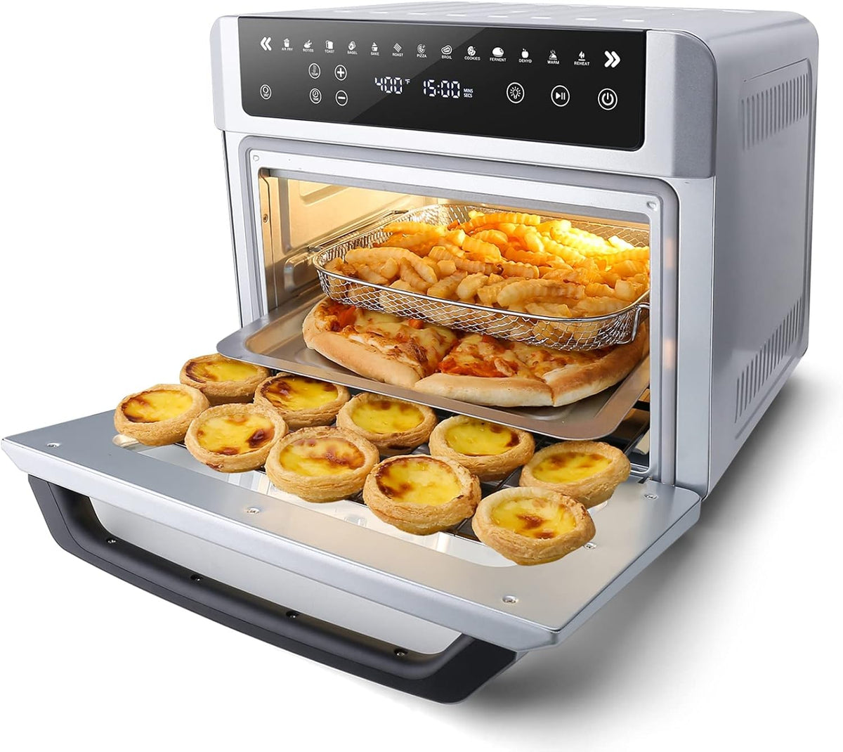 Air Fryer Toaster Oven Combo with Rotisserie and Dehydrator F518