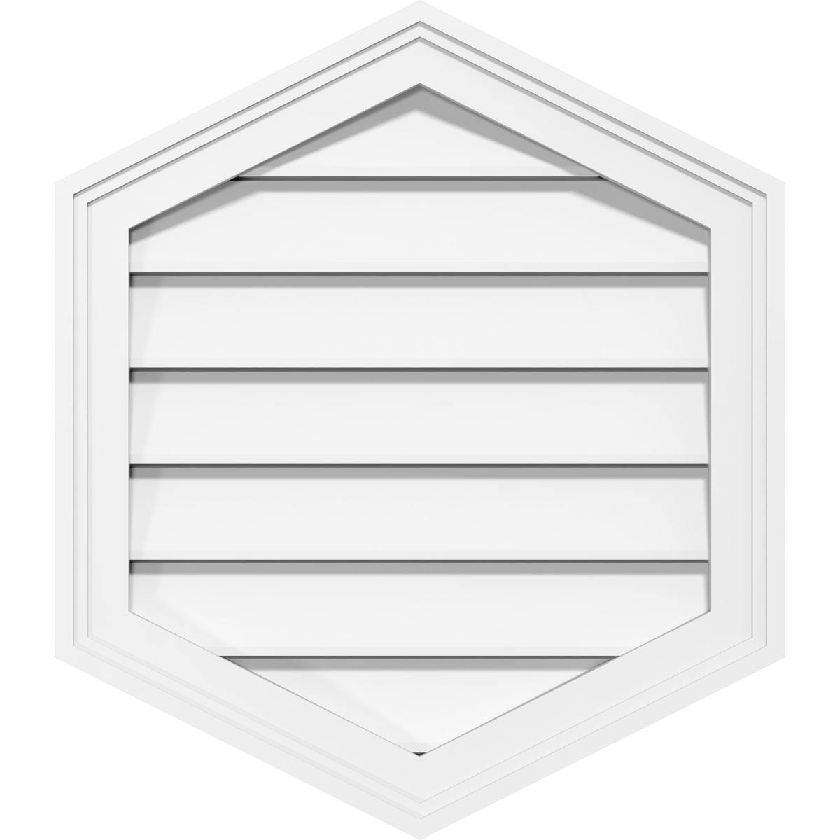 Vertical Peaked Surface Mount PVC Gable Vent J213102
