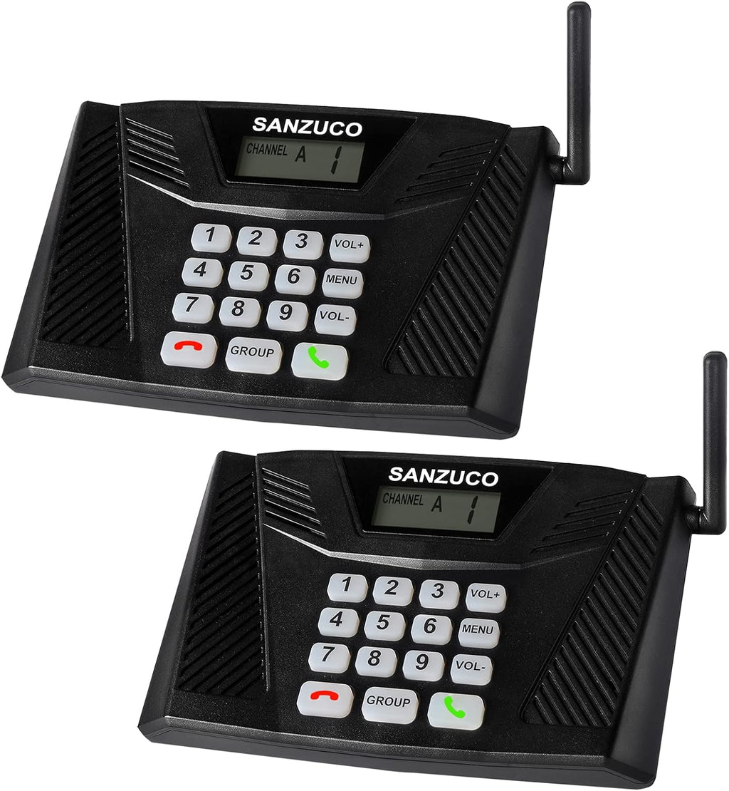 Wireless Hand Free Two Way Intercom System 18 Channels Pack 2 J8381