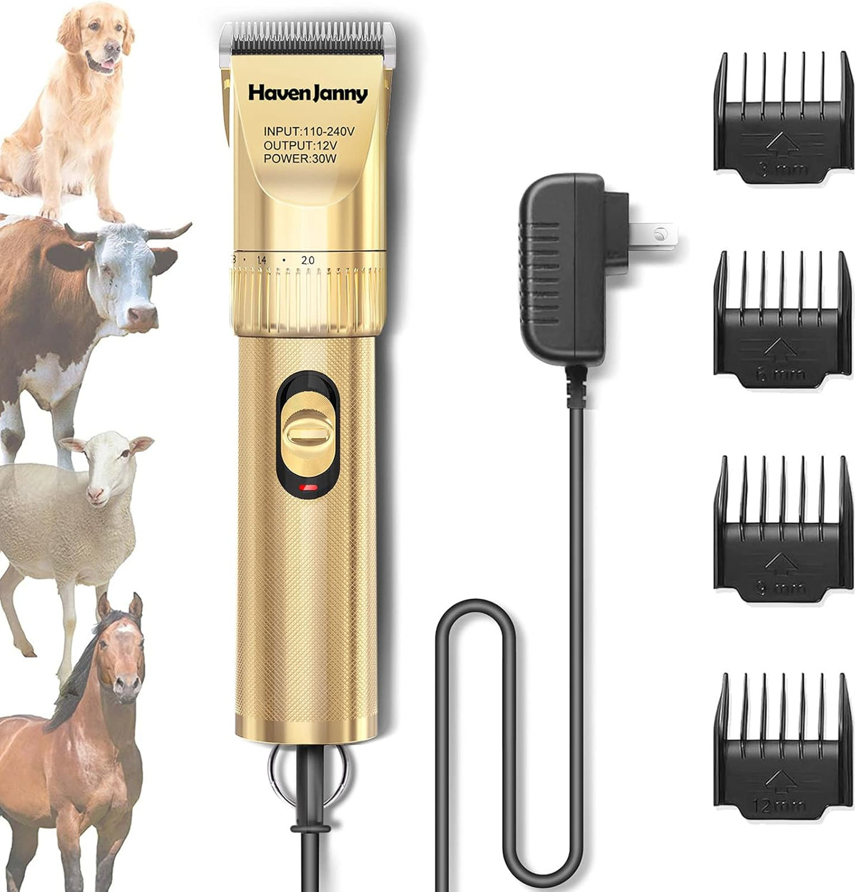 12V High Power Plug-in Dog Clippers J78562