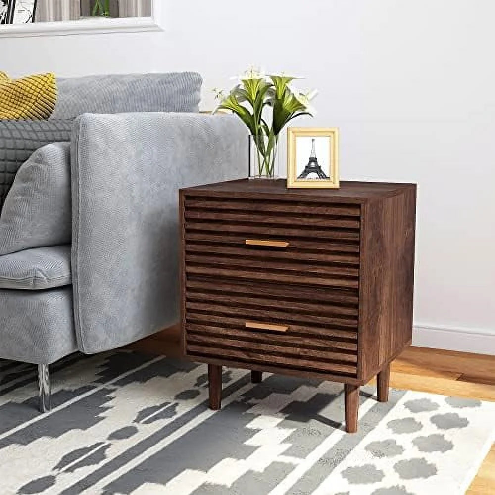 2 Drawer Solid Wood Nightstand Q470