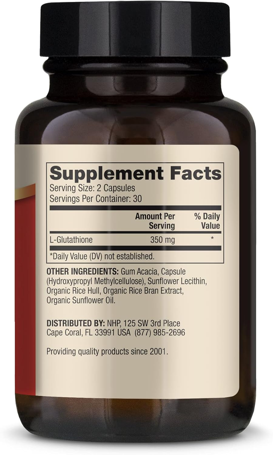 Liposomal Glutathione 60 Capsules 350 mg Dietary Supplement Q556669