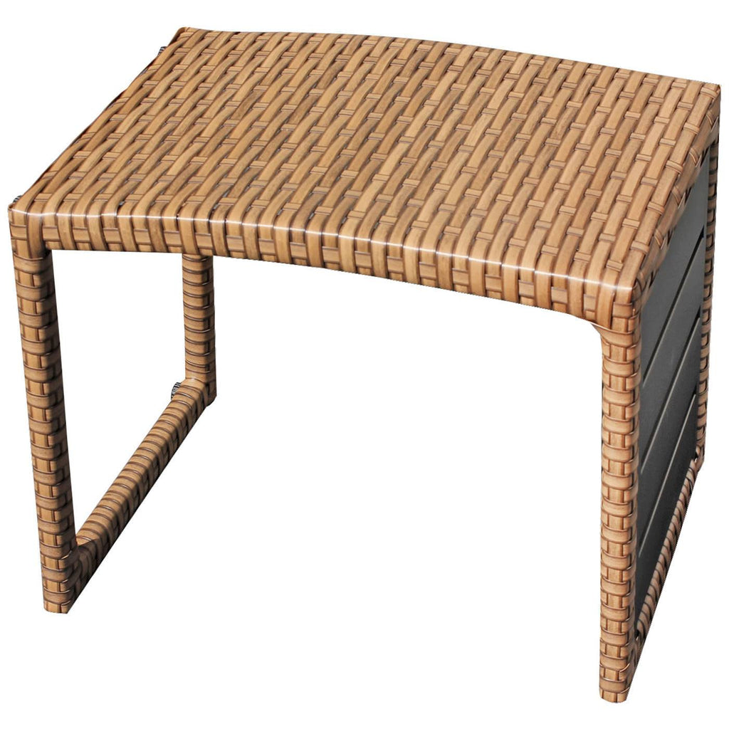 Outdoor Wicker Chaise with Side Table X749323