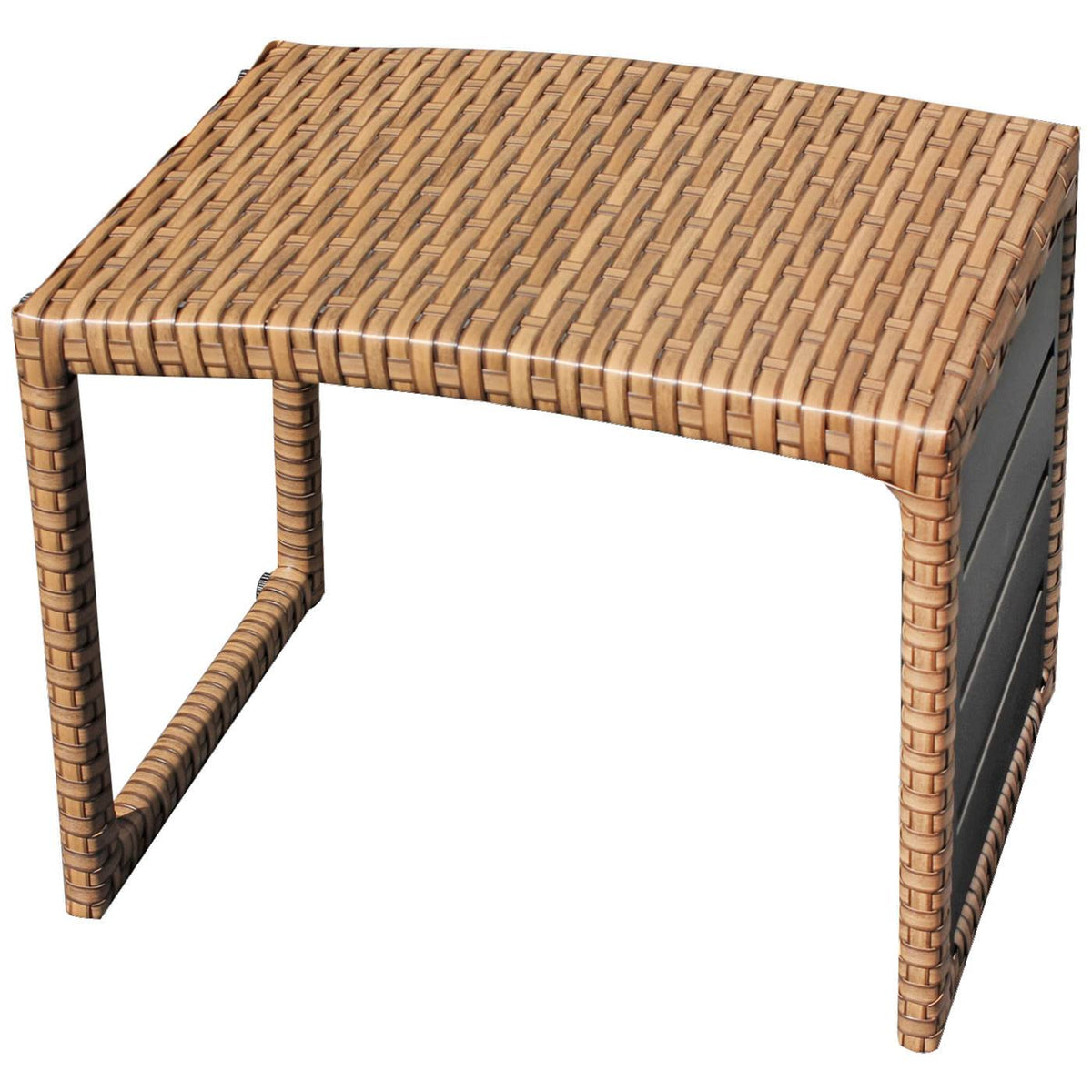 Outdoor Wicker Chaise with Side Table X749323