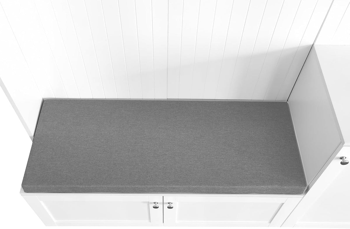 White Hall Tree with Cushion Bench and Shoe Storage A980790
