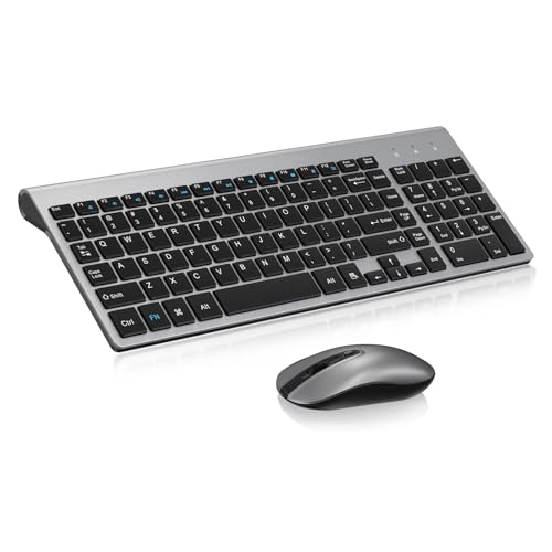 Blue Wireless Keyboard and Mouse Combo 2.4G N408
