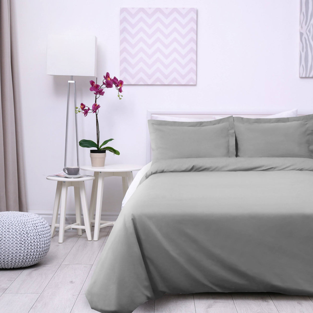 Matte Cotton Percale Duvet Cover Set Full/Queen C68008
