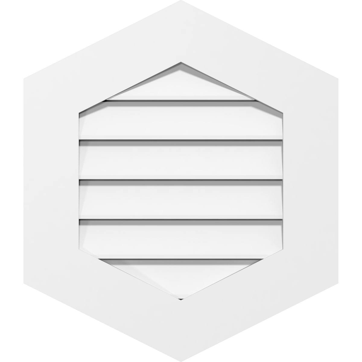 Vertical Peaked Surface Mount PVC Gable Vent K5547
