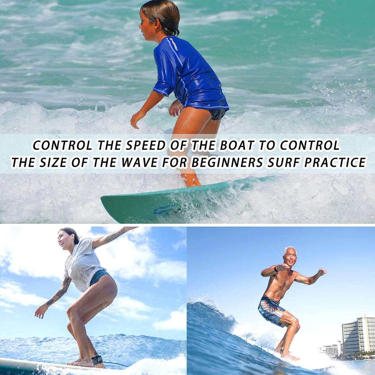 Wakesurf Surfing Wake Equipment with Suction Cups N127