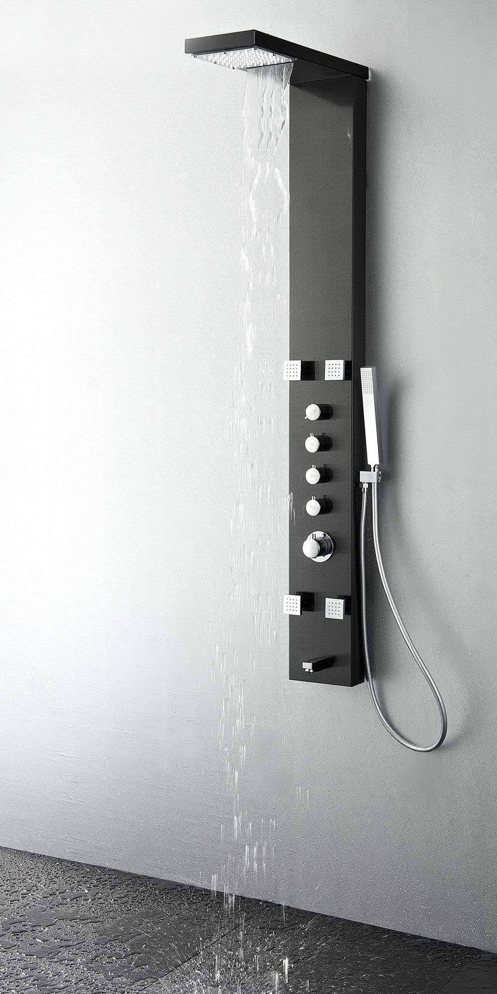 Stainless Steel Thermostatic Shower Massage Panel D9434