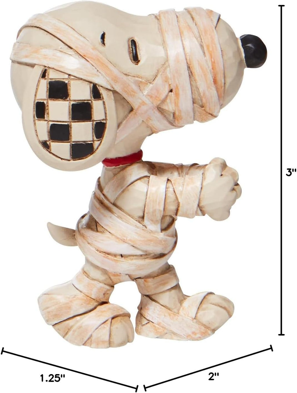 Snoopy Dressed as a Mummy Miniature Figurine, 3 Inch, Cream G37449