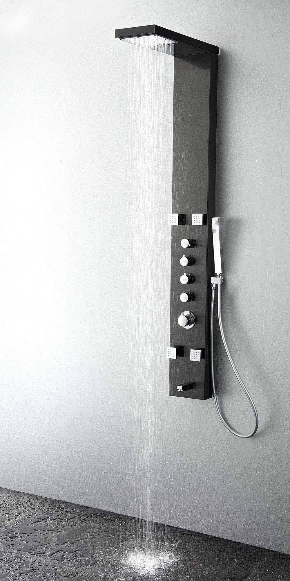 Stainless Steel Thermostatic Shower Massage Panel D9434